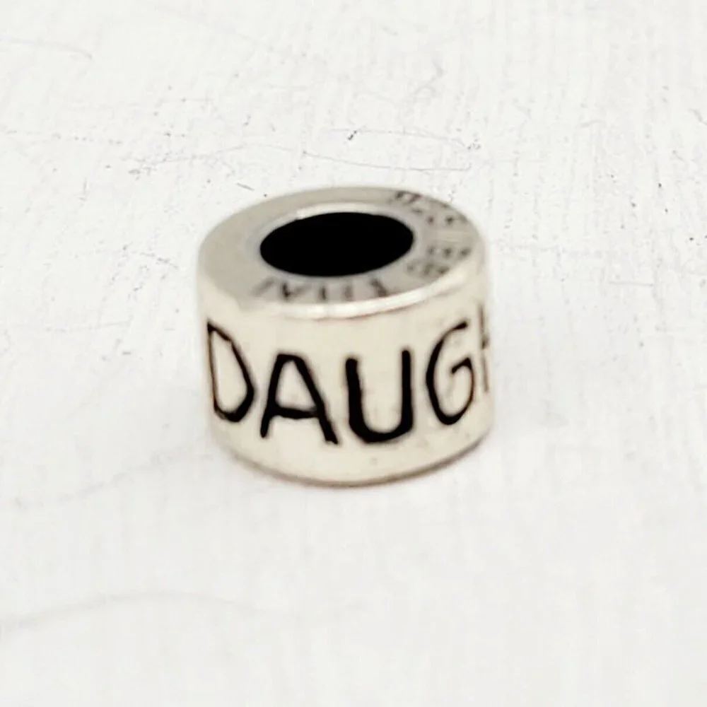 Sterling Silver Daughter Charm Bead 925 IBB Thai European Style Bracelets 1.92gr